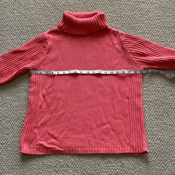 Charter Club Knit Turtleneck Pullover Sweater Salmon Red Size Medium Shirt FLAWS - Picture 5 of 9